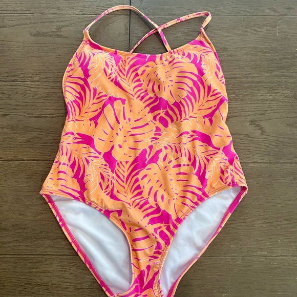Tropical Pink and Orange Women’s Saltlife Swimsuit Sz Medium - Picture 1 of 4
